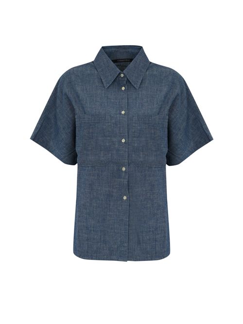 Camicia Zamia in cotone effetto denim HAND PICKED | ZAMIA WM 05308001